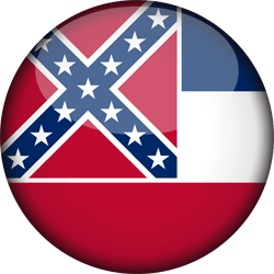 Flag of Mississippi - 3D Round