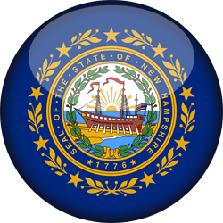 Flag of New Hampshire - 3D Round