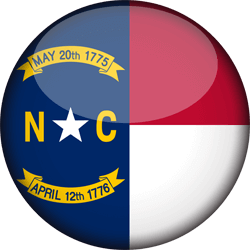Flag of North Carolina - 3D Round