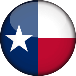Flag of Texas - 3D Round