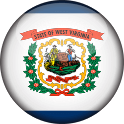 Flag of West Virginia - 3D Round