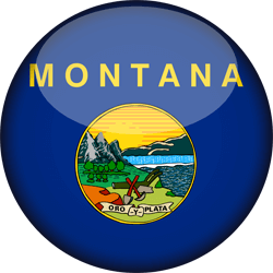 Flag of Montana - 3D Round