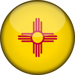 Flag of New Mexico - 3D Round