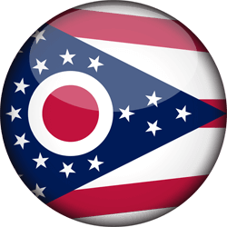 Flag of Ohio - 3D Round