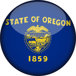 Flag of Oregon - 3D Round