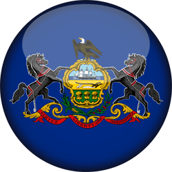 Flag of Pennsylvania - 3D Round
