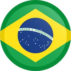 Flag of Brazil - Button Round