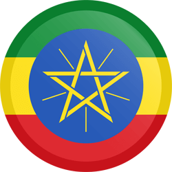 Flag of Ethiopia - Button Round