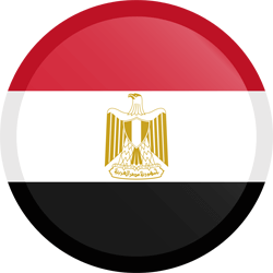 Flag of Egypt - Button Round