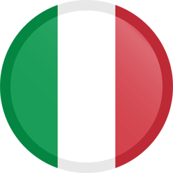 Flag of Italy - Button Round