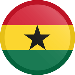 Flag of Ghana - Button Round