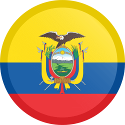 Flag of Ecuador - Button Round