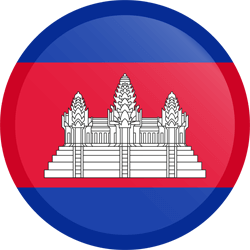 Flag of Cambodia - Button Round