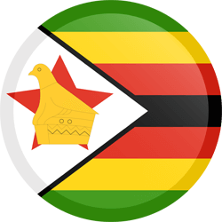 Flag of Zimbabwe - Button Round