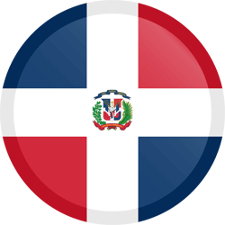 Flag of Dominican Republic, the - Button Round