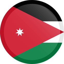 Flag of Jordan - Button Round