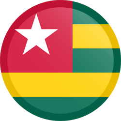 Flag of Togo - Flag of the Togolese Republic - Button Round