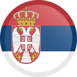 Flag of Serbia - Button Round