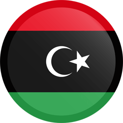 Flag of Libya - Button Round
