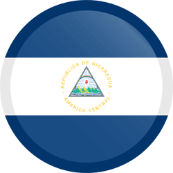 Flag of Nicaragua - Button Round