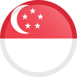 Flag of Singapore - Button Round