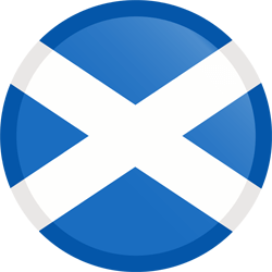 Flag of Scotland - Button Round