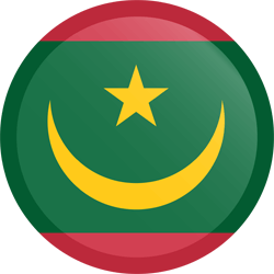 Flag of Mauritania - Button Round