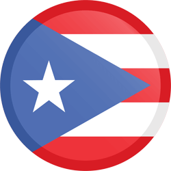 Flag of Puerto Rico - Button Round