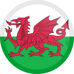 Flag of Wales - Button Round