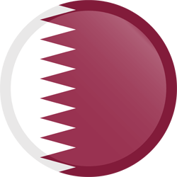 Flag of Qatar - Button Round