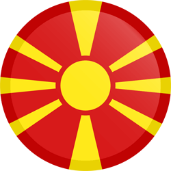 Flag of North Macedonia - Flag of North Macedonia - Button Round