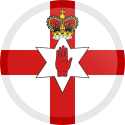 Flag of Northern Ireland - Button Round
