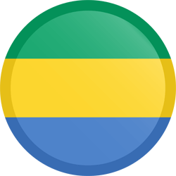 Flag of Gabon - Button Round