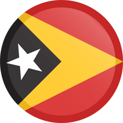 Flag of East Timor - Button Round