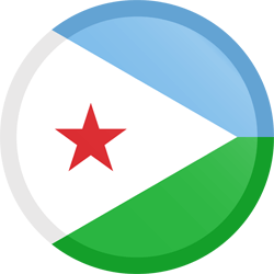 Flag of Djibouti - Button Round