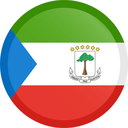 Flag of Equatorial Guinea - Button Round