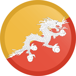 Flag of Bhutan - Button Round
