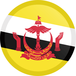 Flag of Brunei - Button Round