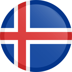 Flag of Iceland - Button Round