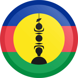 Flag of New Caledonia - Button Round