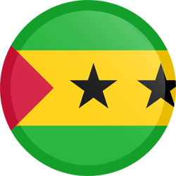Flag of São Tomé and Príncipe - Button Round