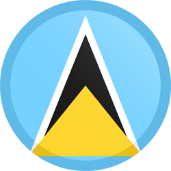 Flag of Saint Lucia - Button Round