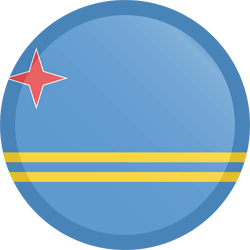 Flag of Aruba - Button Round