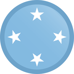 Flag of Micronesia - Button Round