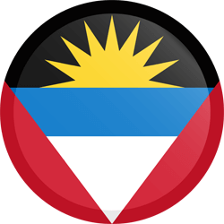 Flag of Antigua and Barbuda - Button Round