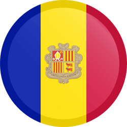 Flag of Andorra - Button Round