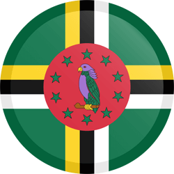 Flag of Dominica - Button Round