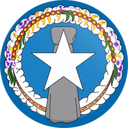 Flag of Northern Mariana Islands - Button Round