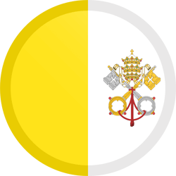 Flag of Vatican City - Flag of the Holy See - Button Round