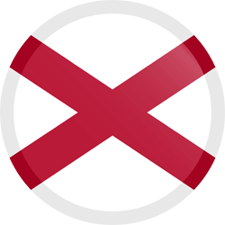 Flag of Alabama - Button Round